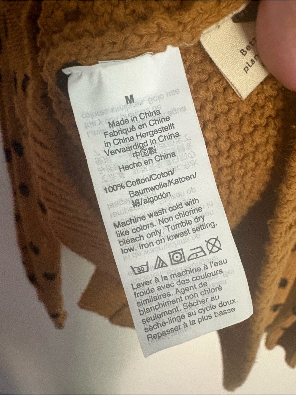 Madewell Mustard Polka Dotted Sweater Boho Chic Cardigan Women’s Medium EUC - Picture 7 of 7